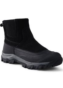 LANDS' END Schneestiefel SQUALL mit Rei&szlig;verschluss f&uuml;r Herren, Herren, size: regular, Schwarz, Nylon/Leder/Gummi, by Lands' End