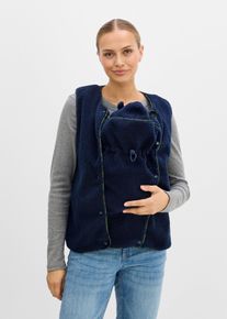 bonprix 3-in-1 weiche Umstands-und Trageweste aus Teddyfleece (3-tlg. Set), blau, Gr.38, Kuschelige Umstands- und Babyweste