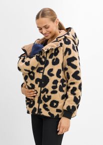 bonprix 3-in-1 mit Teddy-Fleece f&uuml;r die Schwangerschaft und danach (2-tlg. Set), beige, Gr.46, Umstandsjacke mit Trageeinsatz zum Wenden