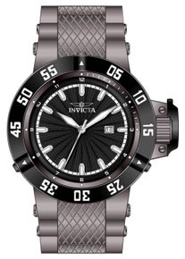 Invicta Subaqua 50792 Herrenuhr - Quarzwerk - Edelstahl mit schwarzem Zifferblatt - 50 mm