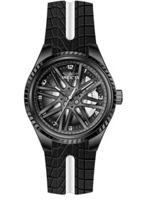 Invicta Racing 50756 Herrenuhr - Quarzwerk - Edelstahl mit schwarzem Zifferblatt - 46 mm