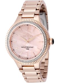 Invicta Angel 50647 Damenuhr - Quarzwerk - Edelstahl mit ros&eacute;goldenem Zifferblatt - 38 mm