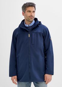 bonprix Wasserabweisender Softshell-Parka, blau, Gr.56/58 (XL), moderner, l&auml;ngerer Softshell-Parka, aus Softshell