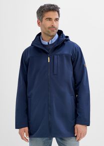 bonprix Wasserabweisender Softshell-Parka, blau, Gr.52/54 (L), moderner, l&auml;ngerer Softshell-Parka, aus Softshell