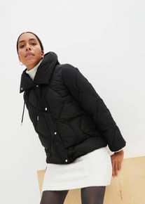 bonprix Steppjacke mit Kapuze, schwarz, Gr.36, Wattierte Steppjacke mit Kapuze