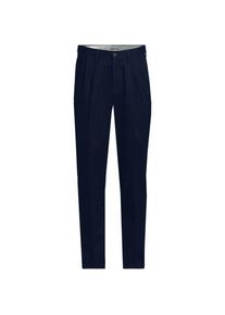 LANDS' END B&uuml;gelleichte Chinohose mit Bundfalten, Komfortbund, Classic Fit, Herren, size: regular, Blau, by Lands' End