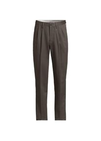 LANDS' END B&uuml;gelleichte Chinohose mit Bundfalten, Komfortbund, Classic Fit, Herren, size: regular, Braun, by Lands' End