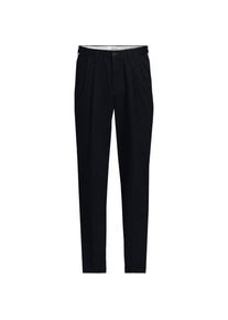 LANDS' END B&uuml;gelleichte Chinohose mit Bundfalten, Komfortbund, Classic Fit, Herren, size: regular, Schwarz, by Lands' End
