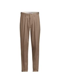 LANDS' END B&uuml;gelleichte Chinohose mit Bundfalten, Komfortbund, Classic Fit, Herren, size: regular, Beige, by Lands' End