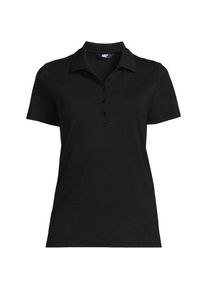 LANDS' END Supima&reg; Polo-Shirt in Petite-Gr&ouml;&szlig;e f&uuml;r Damen, Damen, size: petite, Schwarz, Baumwolle, by Lands' End