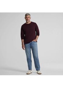 LANDS' END Supima Langarm-Shirt mit Rundhalsausschnitt, Herren, size: regular, Rot, Baumwolle, by Lands' End