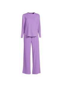 LANDS' END Pyjama-Set mit Cooling-Finish in Plus-Gr&ouml;&szlig;e, Damen, size: plus, Lila, by Lands' End