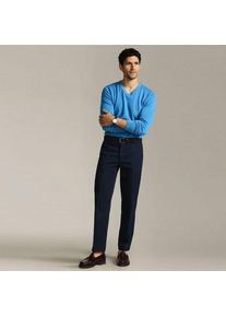 LANDS' END B&uuml;gelleichte Chinos mit Komfortbund, Herren, size: regular, Blau, Baumwolle, by Lands' End