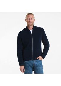 LANDS' END Drifter Cardigan mit Rei&szlig;verschluss, Herren, size: regular, Braun, Baumwolle, by Lands' End
