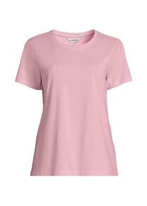 LANDS' END Supima T-Shirt mit Rundhalsausschnitt in Petite-Gr&ouml;&szlig;e f&uuml;r Damen, Damen, size: petite, Pink, Baumwolle, by Lands' End