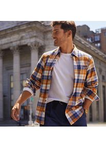 LANDS' END Supima Langarm-Shirt mit Rundhalsausschnitt, Herren, size: regular, Wei&szlig;, Baumwolle, by Lands' End