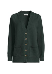 LANDS' END Relaxter V-Cardigan DRIFTER f&uuml;r Damen, Damen, size: regular, Gr&uuml;n, Baumwolle, by Lands' End