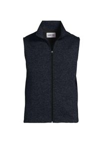 LANDS' END Unisex Strickfleece-Weste mit Rei&szlig;verschluss, Herren, size: regular, Schwarz, Polyester, by Lands' End