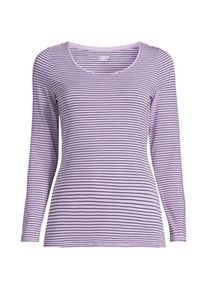 LANDS' END Baumwolle/Modal-Shirt mit Ballett-Ausschnitt f&uuml;r Damen, Damen, size: regular, Lila, Baumwolle Modal, by Lands' End