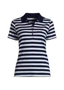 LANDS' END Supima-Poloshirt f&uuml;r Damen in Petite-Gr&ouml;&szlig;e, Damen, size: petite, Blau, Baumwolle, by Lands' End
