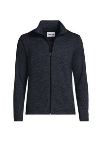 LANDS' END Strickfleece-Jacke mit Rei&szlig;verschluss, Herren, size: regular, Schwarz, Polyester, by Lands' End