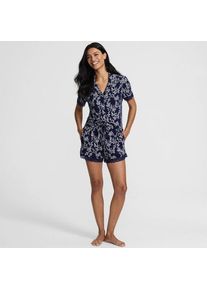 LANDS' END Pyjama-Set mit Shorts und Cooling-Finish, Damen, size: regular, Blau, by Lands' End