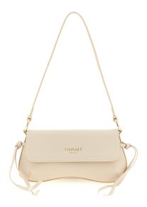 TWINSET Wei&szlig;e Leder Schultertasche