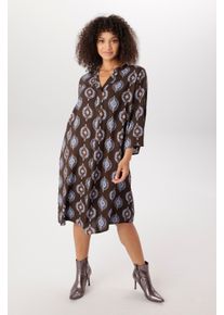 sheego Gro&szlig;e Gr&ouml;&szlig;en Druckkleid, braun-blau, Gr&ouml;&szlig;e 50 - Damen