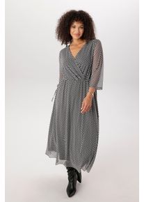 sheego Gro&szlig;e Gr&ouml;&szlig;en Meshkleid, schwarz-wei&szlig;, Gr&ouml;&szlig;e 46 - Damen