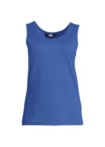 LANDS' END &Auml;rmelloses Top aus Baumwolle f&uuml;r Damen, Damen, size: regular, Blau, Baumwolle, by Lands' End