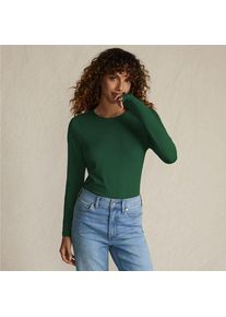 LANDS' END Shirt aus Baumwolle/Modal-Mix mit Rundausschnitt f&uuml;r Damen, Damen, size: regular, Gr&uuml;n, Elasthan/Baumwolle Modal, by Lands' End