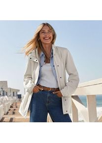 LANDS' END Wasserdichte Regenjacke SQUALL mit Packfach f&uuml;r Damen, Damen, size: regular, Elfenbein, Polyester, by Lands' End