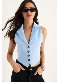 Schalkragen Taillierte Cropped Weste