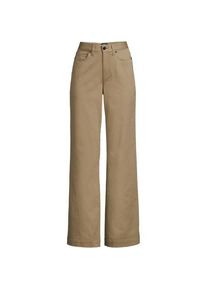 LANDS' END 5-Pocket-Chinos mit weitem Bein f&uuml;r Damen in Plus-Gr&ouml;&szlig;e, Damen, size: plus, Braun, Baumwoll-Mischung, by Lands' End
