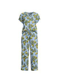 LANDS' END Pyjama-Set mit 3/4-Hose und Cooling-Finish f&uuml;r Damen, Damen, size: regular, Blau, Elasthan/Viskose-Mischung, by Lands' End