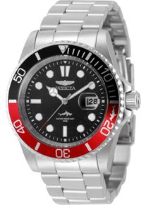 Invicta Pro Diver 50829 Herrenuhr - Quarzwerk - Edelstahl mit schwarzem Zifferblatt - 42 mm