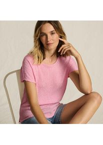LANDS' END Crinkle-Shirt f&uuml;r Damen in Petite-Gr&ouml;&szlig;e, Damen, size: petite, Pink, Polyester/Viskose/Polyester-Mischung, by Lands' End