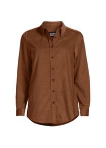 LANDS' END Feincord-Hemdbluse f&uuml;r Damen in Petite-Gr&ouml;&szlig;e, Damen, size: petite, Orange, Baumwolle, by Lands' End