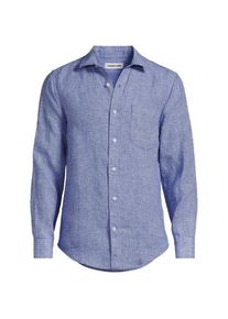 LANDS' END Premium Reinleinen-Hemd f&uuml;r Herren, Herren, size: regular, Blau, Leinen, by Lands' End