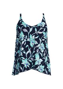 LANDS' END Tankinitop mit Tulpensaum chlorresistent f&uuml;r Damen, Damen, size: regular, Blau, Nylon-Mischung, by Lands' End