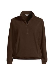 LANDS' END Anyweather Fleece-Pullover mit Rei&szlig;verschluss f&uuml;r Damen, Damen, size: regular, Braun, Polyester, by Lands' End