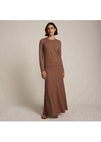 LANDS' END Maxirock Silk Touch f&uuml;r Damen in Petite-Gr&ouml;&szlig;e, Damen, size: petite, Braun, by Lands' End