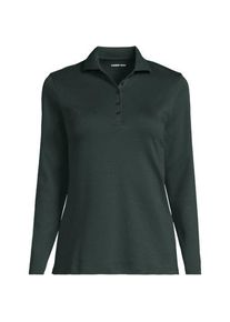 LANDS' END Supima-Poloshirt mit langen &Auml;rmeln f&uuml;r Damen in Petite-Gr&ouml;&szlig;e, Damen, size: petite, Gr&uuml;n, Baumwolle, by Lands' End