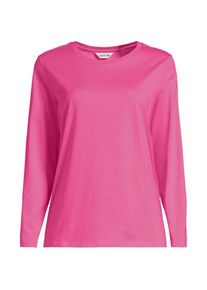 LANDS' END Lang&auml;rmeliges Supima-Shirt mit Rundausschnitt f&uuml;r Damen in Petite-Gr&ouml;&szlig;e, Damen, size: petite, Pink, by Lands' End