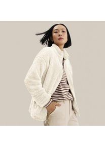 LANDS' END Pl&uuml;schfleece-Jacke f&uuml;r Damen, Damen, size: regular, Elfenbein, Polyester, by Lands' End