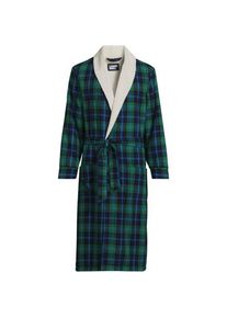 LANDS' END Flanell-Bademantel mit Teddyfutter f&uuml;r Herren, Herren, size: regular, Gr&uuml;n, Baumwolle, by Lands' End
