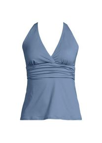 LANDS' END Tankinitop mit V-Ausschnitt f&uuml;r Damen, Damen, size: regular, Blau, Nylon-Mischung, by Lands' End