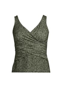 LANDS' END Tankini-Top mit Wickelfront Slender f&uuml;r Damen, Damen, size: regular, Gr&uuml;n, Elasthan/Nylon-Mischung, by Lands' End