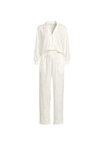 LANDS' END Besticktes Pyjama Set aus Baumwoll-Jersey f&uuml;r Damen, Damen, size: regular, Elfenbein, Baumwolle, by Lands' End
