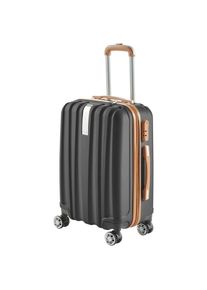 Novel Reisekoffer, Braun, Dunkelgrau, Metall, Kunststoff, 36x55x23 cm, Zahlenschloss, h&ouml;henverstellbarer Teleskopgriff, 360&deg;-Rollensystem, Tragehenkel, Netzfach, leise Rollen, Freizeit, Koffer & Taschen, Koffer